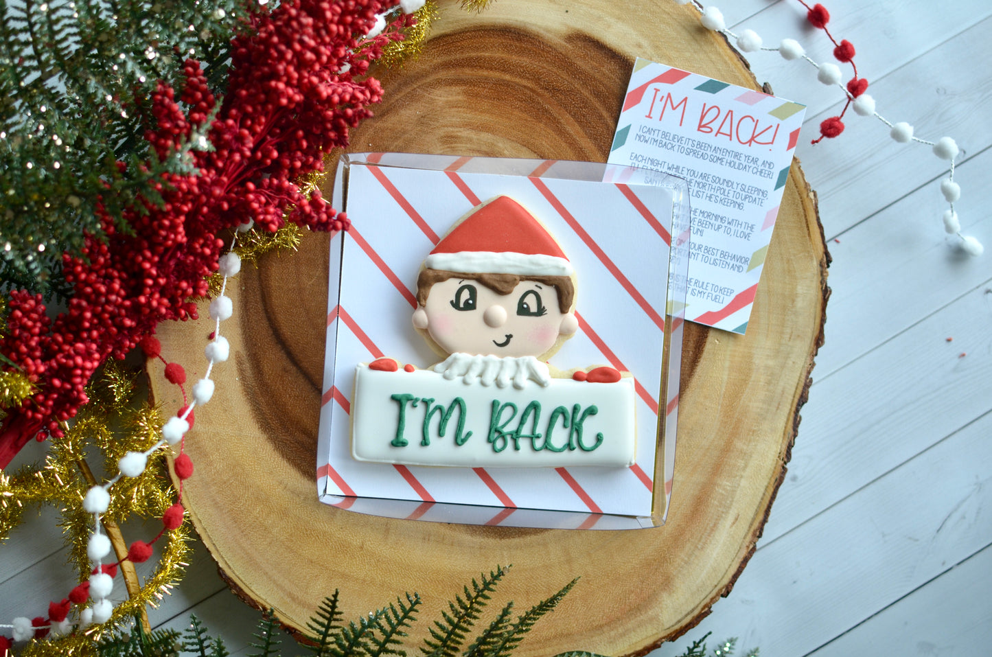 Elf Plaque 'I'M BACK"