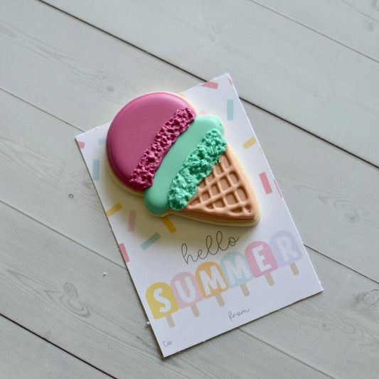 Hello Summer Cookie Card